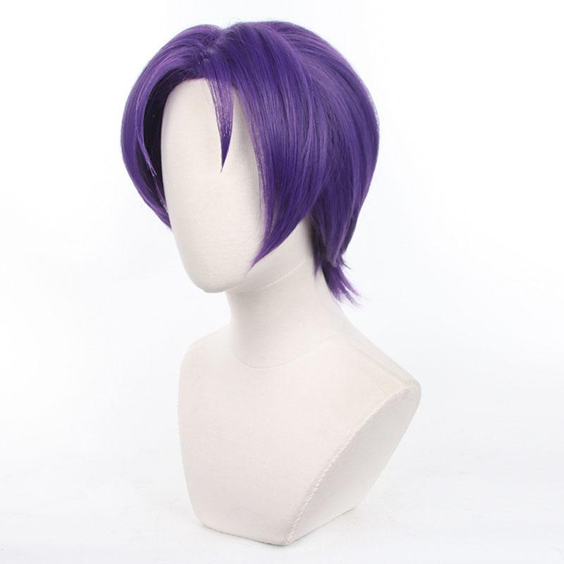 Blue Lock Reo Mikage Short Purple Cosplay Wigs