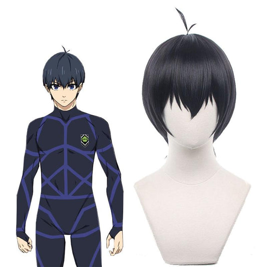 Blue Lock Yoichi Isagi Blue Black Cosplay Wigs