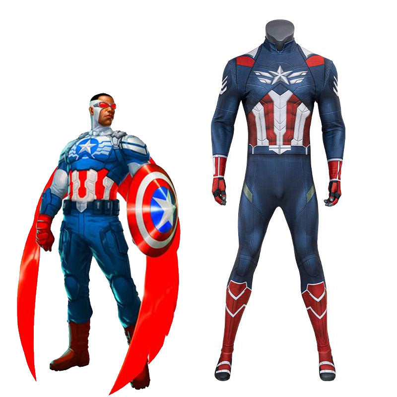 Captain America Falcon Sam Wilson Cosplay Costume