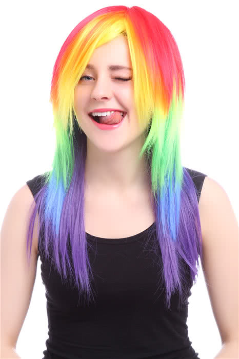 50cm Medium Cosplay Wig Rainbow My Little Pony Friendship Is Magic Party Hair