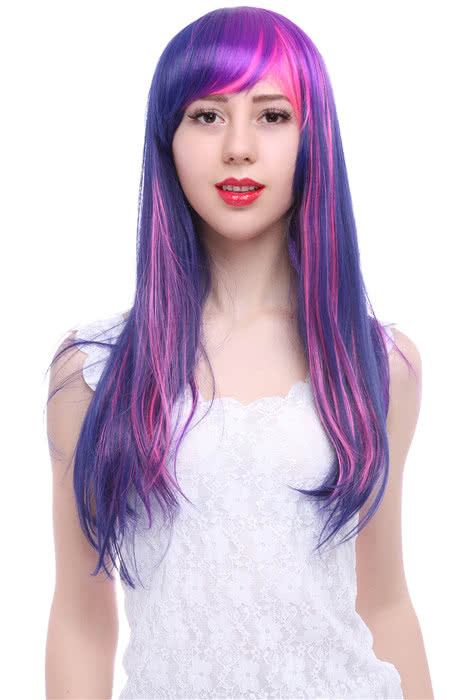 Mixed Color My Little Pony Twilight Sparkle Cosplay Party Wigs