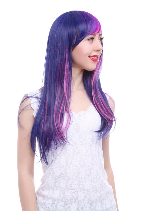 Mixed Color My Little Pony Twilight Sparkle Cosplay Party Wigs