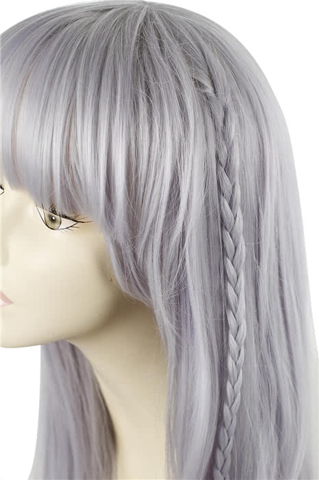 65cm Danganronpa Kirigiri Kyoko Silver Blue Purple Cosplay Wig
