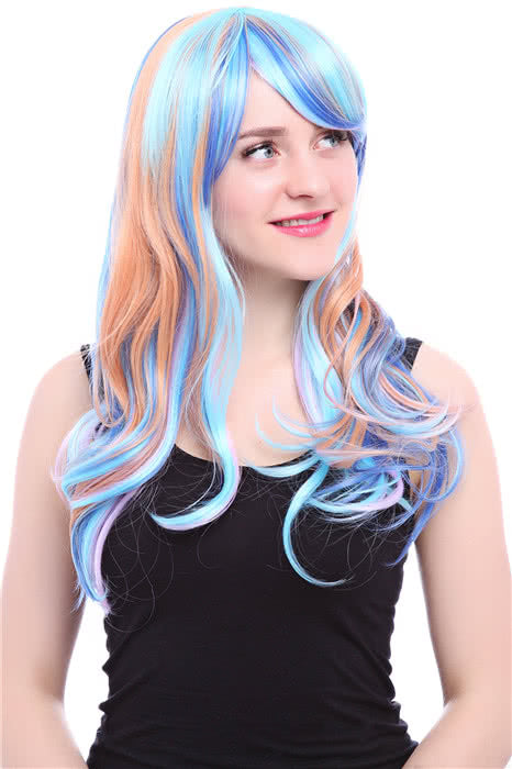 60cm Mix Color Long Wavy Fashion Wig