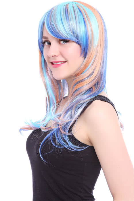 60cm Mix Color Long Wavy Fashion Wig