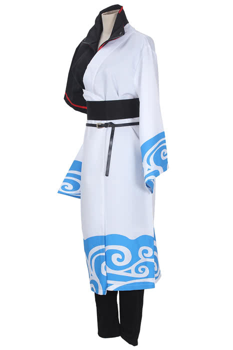 Gintama Sakata Silver Black And White Suit Animation Cosplay Costume