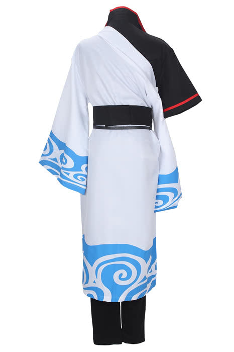 Gintama Sakata Silver Black And White Suit Animation Cosplay Costume