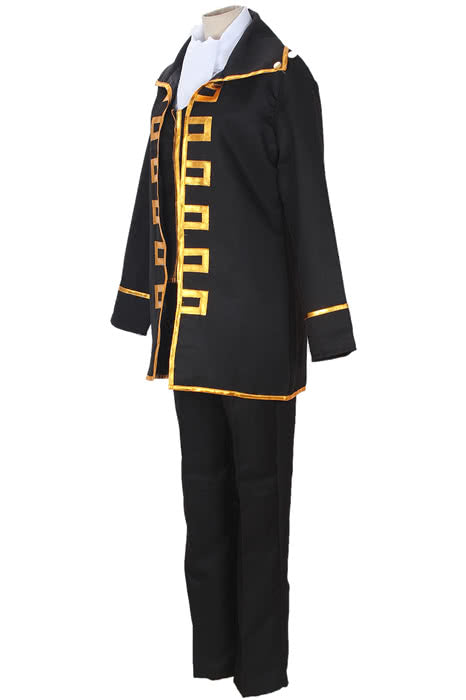 Gintama Earthworks Fourteen Lang Cosplay Costume Shinsengumi Uniform Black Uniform