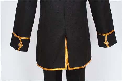 Gintama Earthworks Fourteen Lang Cosplay Costume Shinsengumi Uniform Black Uniform