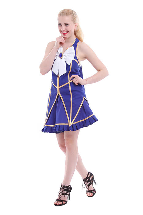 HOLRAN Fairy Tail Lucy Heartfilia Default Uniform Cosplay Costume Party Dress