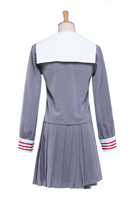Classic School Girl Costume Wine Red Bow-knot