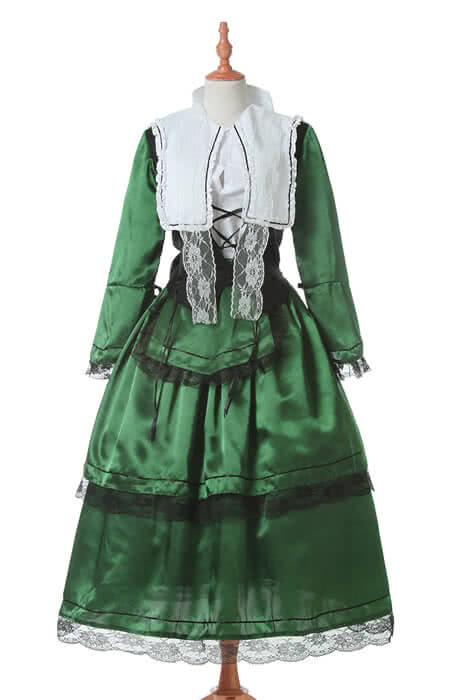 Rozen Maiden Suiseiseki Green Lolita Cosplay Costumes