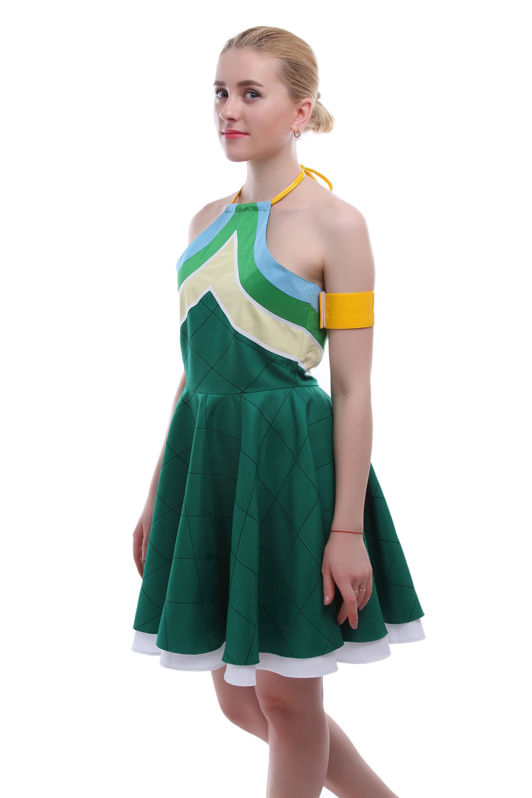 Vicwin-One Fairy Tail Wendy Marvell Green Dress Cosplay Costume Outfits