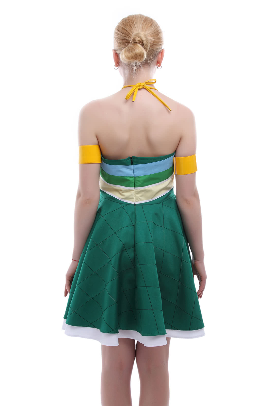 Vicwin-One Fairy Tail Wendy Marvell Green Dress Cosplay Costume Outfits