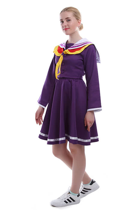 No Game NO Life Shiro Japanese Sailor Suit Cosplay Costumes