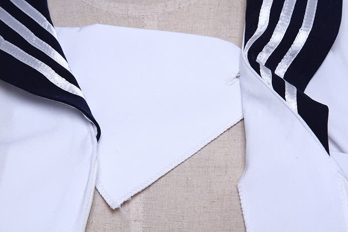 Japanese Schoolgirl Uniform White Shirt And Red Cravat Costume
