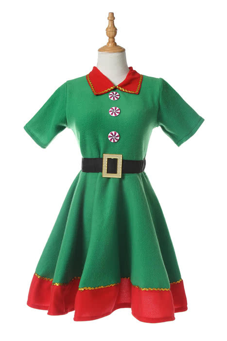Christmas Elf Women Girls Family Costumes