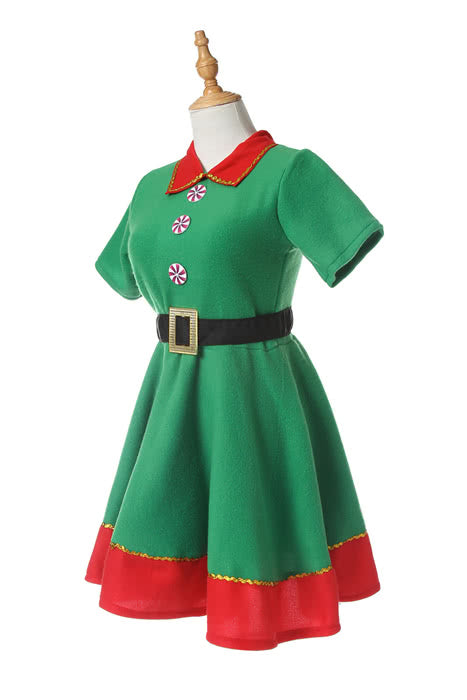 Christmas Elf Women Girls Family Costumes