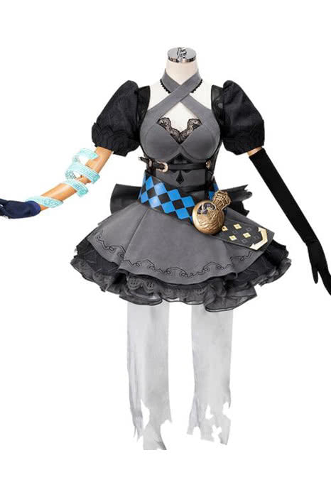 SINoALICE Alice Gray Dress Game Cosplay Costumes