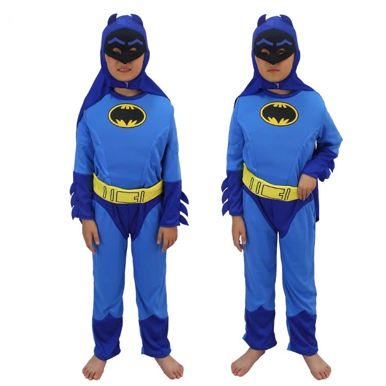 2015 Fashion Blue Halloween Party Costomes Children’s Cosplay Batman Clothes