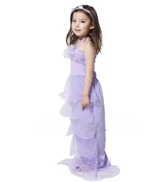 Purple Children’s Halloween Party Costume Mermaid Princess Dress