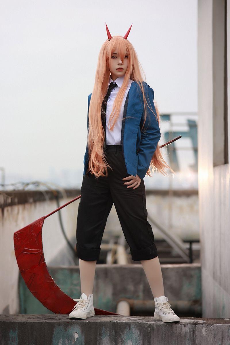 Chainsaw Man Power Blue Cosplay Costume