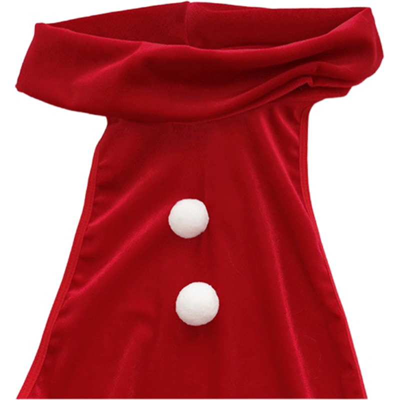 Christmas backless sexy fur ball dress Cosplay Costume
