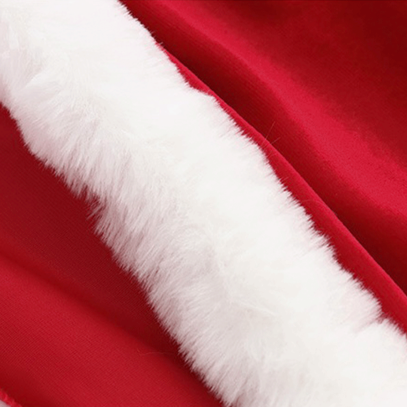 Christmas backless sexy fur ball dress Cosplay Costume