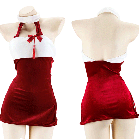 Christmas Long Bow  Sexy Dress Cosplay Costume