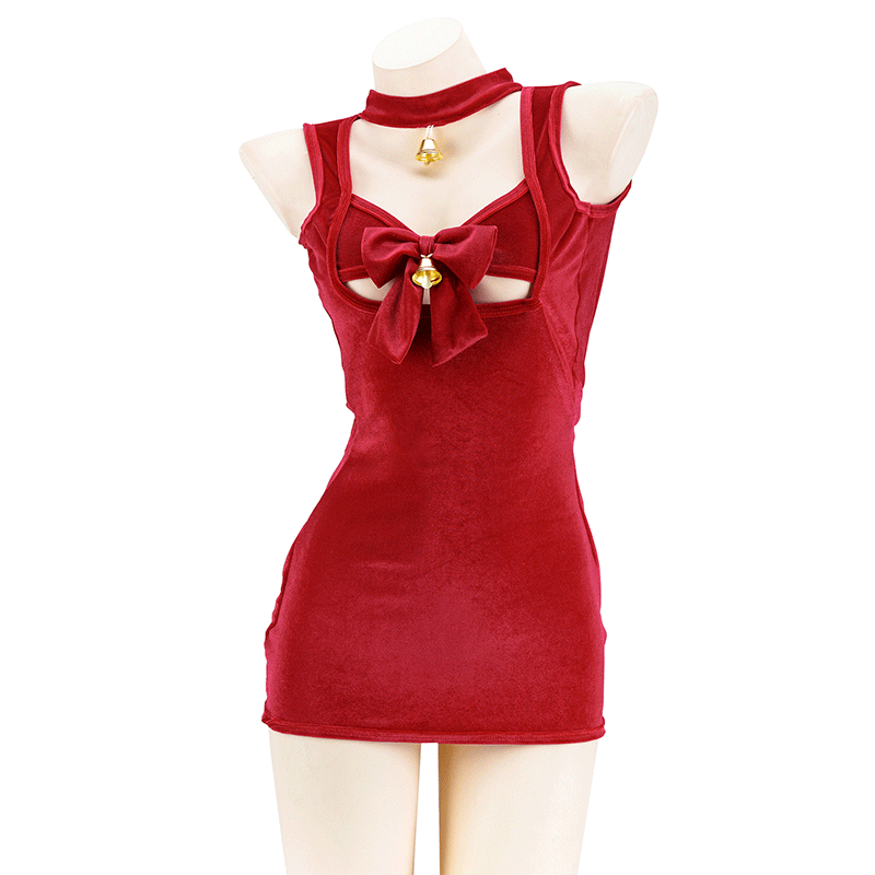 Christmas Plush Hip-Wrapped Sexy Dress Cosplay Costume