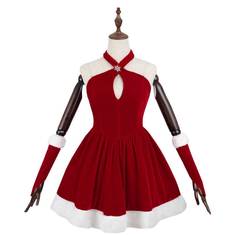 Christmas Dress Red Holiday Cosplay Outfit