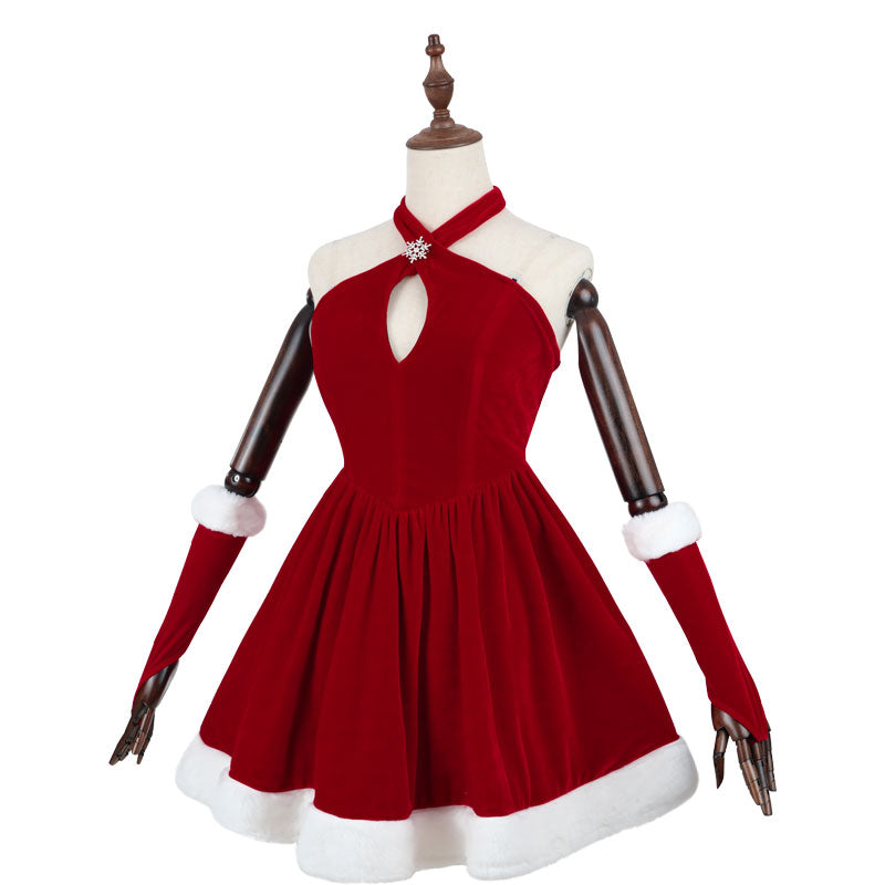 Christmas Dress Red Holiday Cosplay Outfit