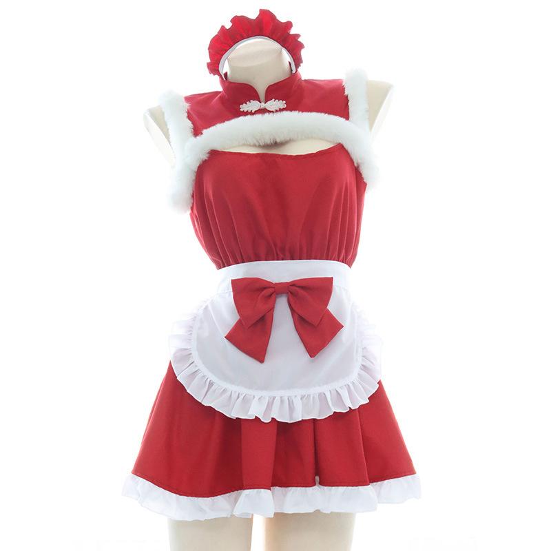 Christmas Maid Cheongsam Cosplay Costume