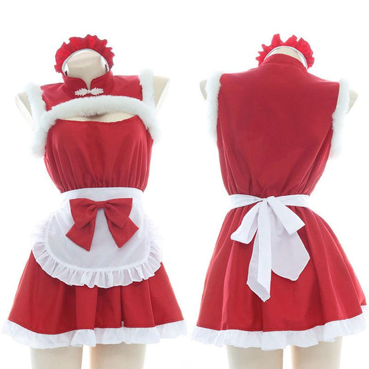 Christmas Maid Cheongsam Cosplay Costume