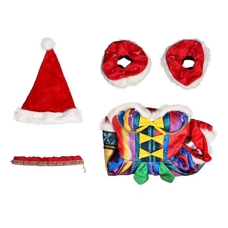 Christmas Rainbow Dress Cosplay Costume