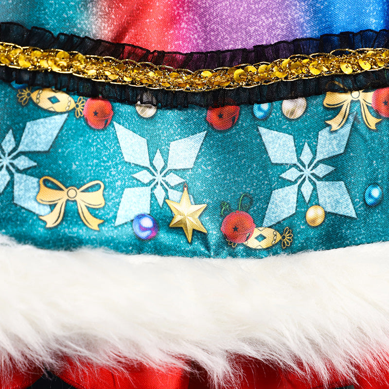 Christmas Rainbow Dress Cosplay Costume