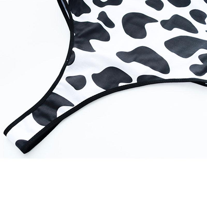 Cow Print Girl's Bodysuit Cosplay Costume