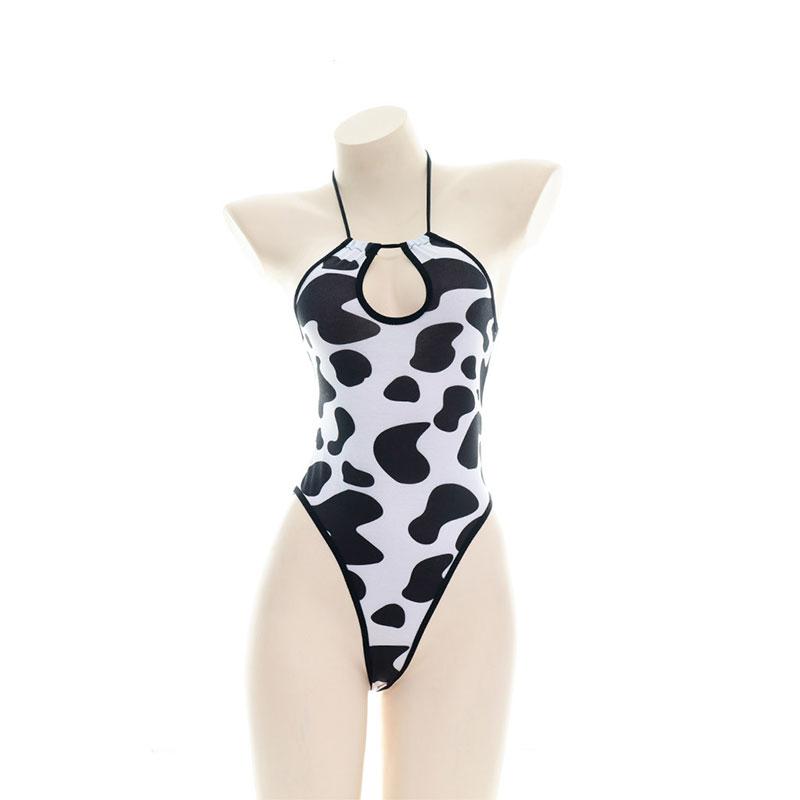 Cow Print Girl's Bodysuit Cosplay Costume