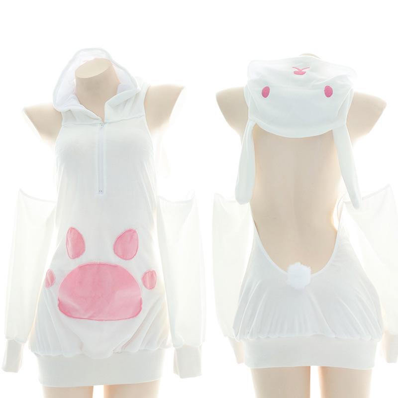 Cute Cat Pink Sexy Pajamas Cosplay Costume
