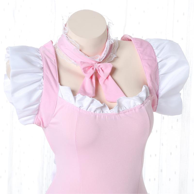 Cute Maid Pink Lingerie Cosplay Costume