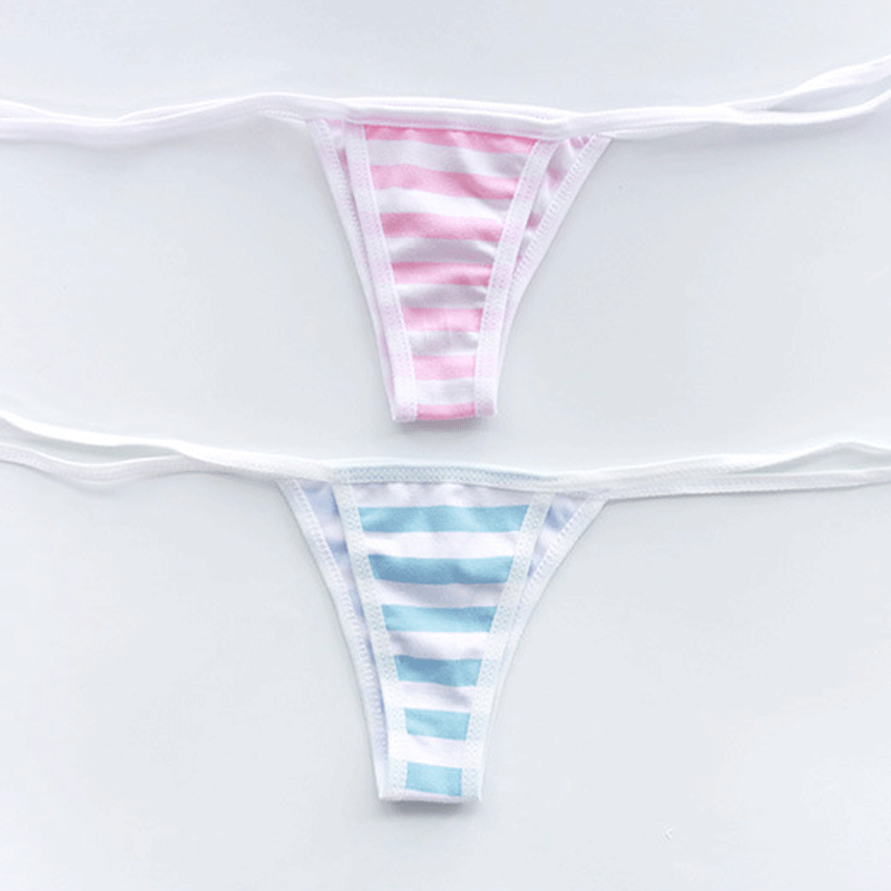 Cute Striped Girly Underwear 2 Colors Cosplay Costume