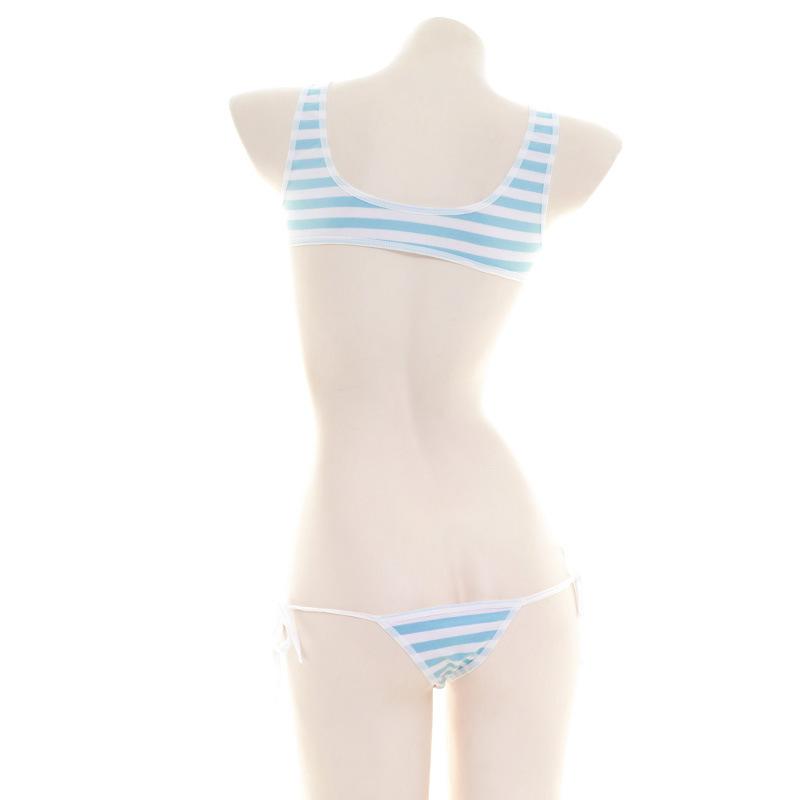 Cute Striped Girly Underwear 2 Colors Cosplay Costume