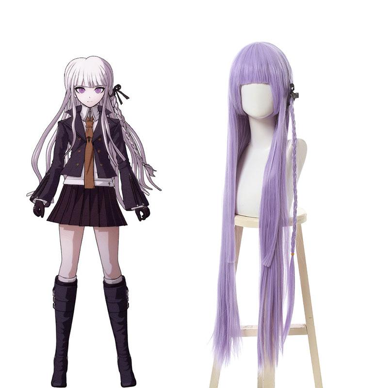 Danganronpa Kyouko Kirigiri Purple Long Cosplay Wigs