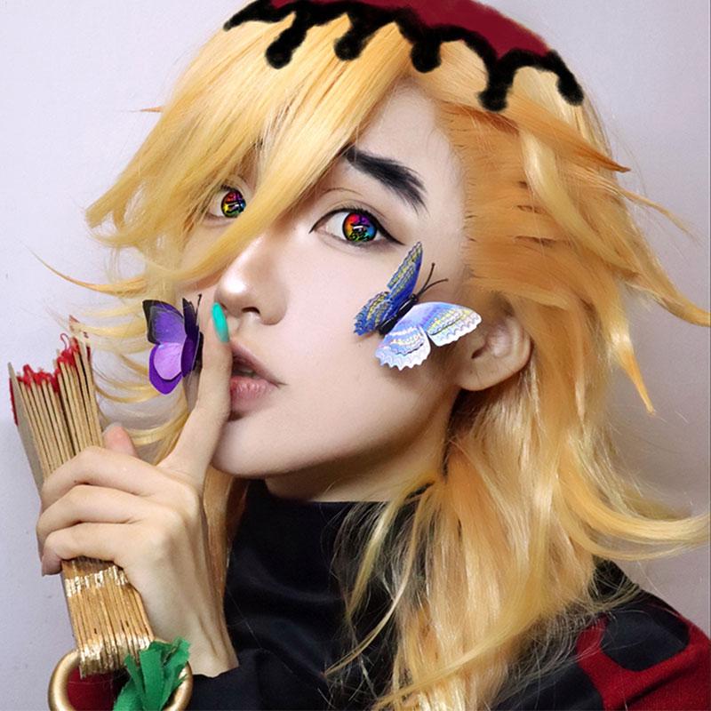 Demon slayer Douma Blonde Long Cosplay Wigs