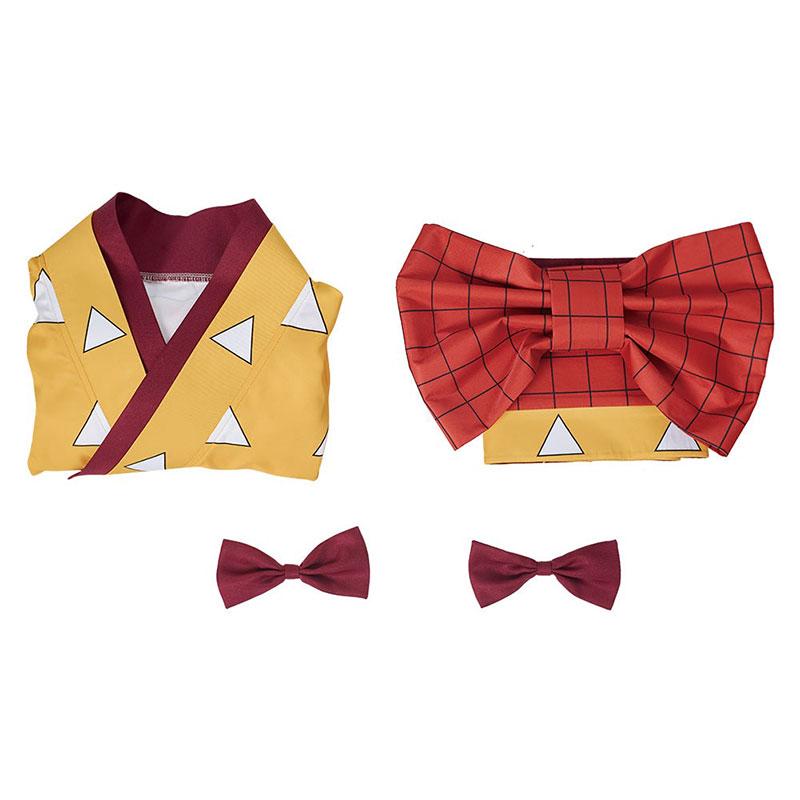 Demon Slayer Entertainment District Arc Zenitsu Agatsuma kimono Cosplay Costume