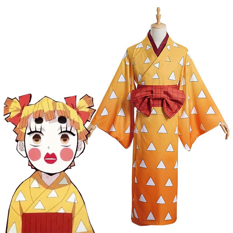 Demon Slayer Entertainment District Arc Zenitsu Agatsuma kimono Cosplay Costume