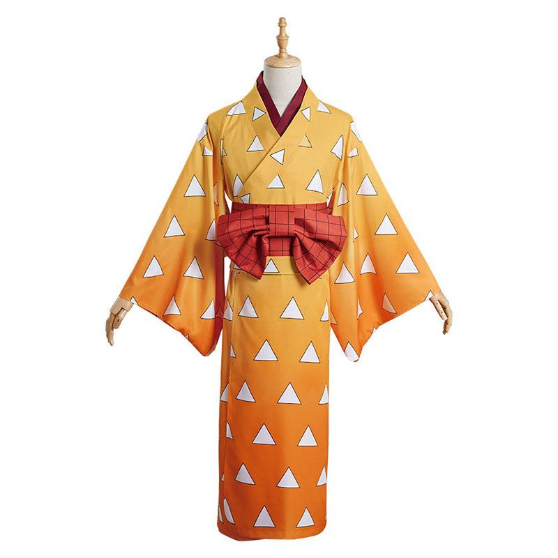 Demon Slayer Entertainment District Arc Zenitsu Agatsuma kimono Cosplay Costume