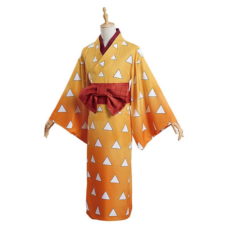 Demon Slayer Entertainment District Arc Zenitsu Agatsuma kimono Cosplay Costume