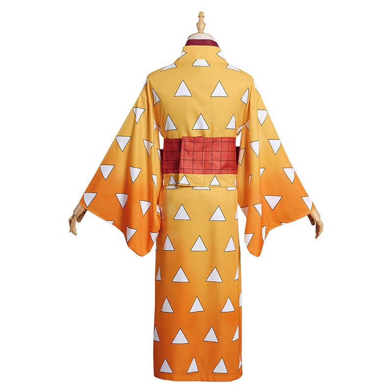 Demon Slayer Entertainment District Arc Zenitsu Agatsuma kimono Cosplay Costume