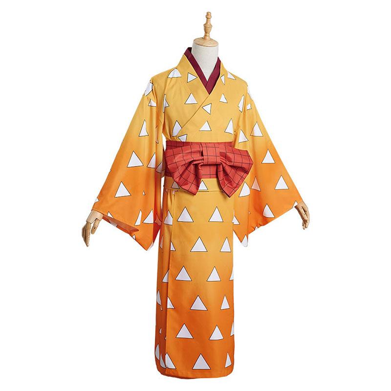 Demon Slayer Entertainment District Arc Zenitsu Agatsuma kimono Cosplay Costume